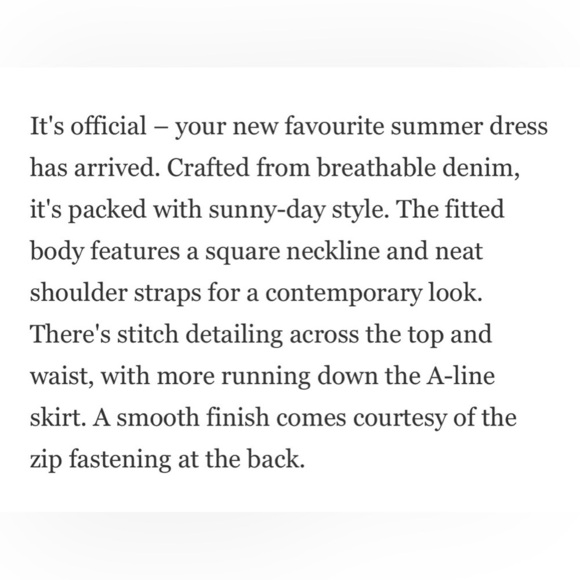 Boden Virginie midi a-line dark denim dress size 8P - Picture 6 of 11